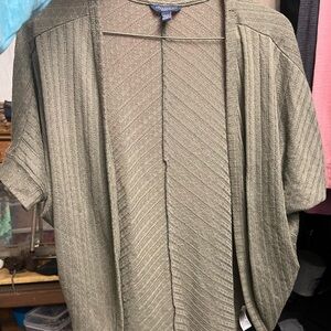 Aeropostale Olive Green Open-Knit Cardigan